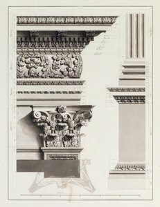 Elevación del pedestal del entablamento del arco en Trípoli de James Bruce